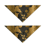 Golden Orchid Pattern Print Dog Bandana