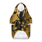 Golden Orchid Pattern Print Dog Zip Up Hoodie