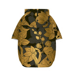 Golden Orchid Pattern Print Dog Zip Up Hoodie