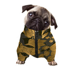 Golden Orchid Pattern Print Dog Zip Up Jacket