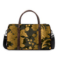 Golden Orchid Pattern Print Duffel Bag