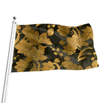 Golden Orchid Pattern Print Flag
