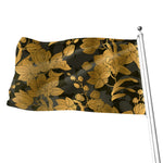 Golden Orchid Pattern Print Flag