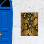 Golden Orchid Pattern Print Garden Flag