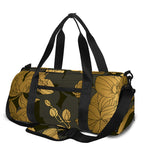 Golden Orchid Pattern Print Gym Bag