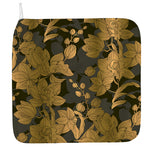 Golden Orchid Pattern Print Hand Towel