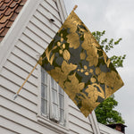Golden Orchid Pattern Print House Flag