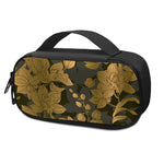 Golden Orchid Pattern Print Insulin Cooler Travel Case
