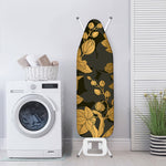 Golden Orchid Pattern Print Ironing Board Cover