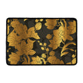 Golden Orchid Pattern Print Kitchen Mat