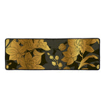 Golden Orchid Pattern Print Long Kitchen Mat