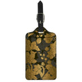 Golden Orchid Pattern Print Luggage Tag