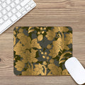 Golden Orchid Pattern Print Mouse Pad