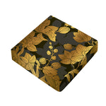 Golden Orchid Pattern Print Outdoor Seat Cushion Cover