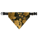 Golden Orchid Pattern Print Over The Collar Dog Bandana