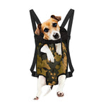 Golden Orchid Pattern Print Pet Carrier Backpack