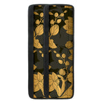Golden Orchid Pattern Print Refrigerator Handle Covers