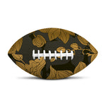 Golden Orchid Pattern Print Rugby Ball