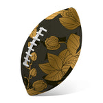 Golden Orchid Pattern Print Rugby Ball