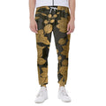 Golden Orchid Pattern Print Joggers