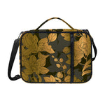 Golden Orchid Pattern Print Shoulder Strap Bible Bag
