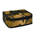 Golden Orchid Pattern Print Small Lunch Bag