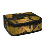 Golden Orchid Pattern Print Small Lunch Bag
