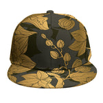 Golden Orchid Pattern Print Snapback Cap