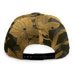 Golden Orchid Pattern Print Snapback Cap