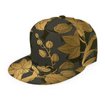 Golden Orchid Pattern Print Snapback Cap
