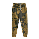 Golden Orchid Pattern Print Sweatpants