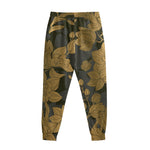 Golden Orchid Pattern Print Sweatpants