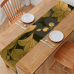 Golden Orchid Pattern Print Table Runner