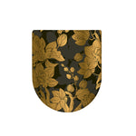 Golden Orchid Pattern Print Toilet Lid Cover