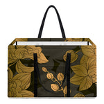 Golden Orchid Pattern Print Utility Tote Bag
