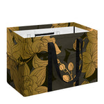 Golden Orchid Pattern Print Utility Tote Bag