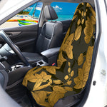 Golden Orchid Pattern Print Waterproof Car Seat Cover