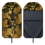 Golden Orchid Pattern Print Waterproof Car Seat Cover