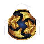 Golden Pisces Zodiac Sign Print Adjustable Apron