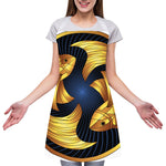 Golden Pisces Zodiac Sign Print Adjustable Apron