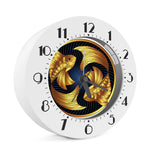 Golden Pisces Zodiac Sign Print Alarm Clock