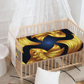 Golden Pisces Zodiac Sign Print Baby Crib Sheet
