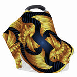 Golden Pisces Zodiac Sign Print Baby Seat Cover