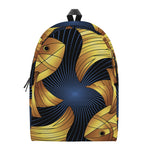 Golden Pisces Zodiac Sign Print Backpack