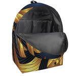 Golden Pisces Zodiac Sign Print Backpack