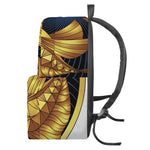 Golden Pisces Zodiac Sign Print Backpack