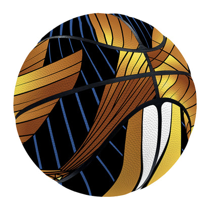Golden Pisces Zodiac Sign Print Basketball