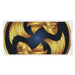 Golden Pisces Zodiac Sign Print Beach Towel