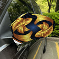 Golden Pisces Zodiac Sign Print Car Side Mirror Covers