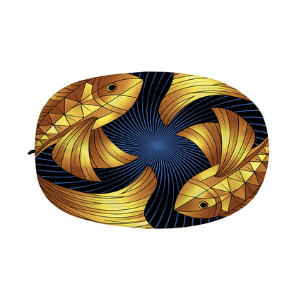 Golden Pisces Zodiac Sign Print Car Side Mirror Covers
